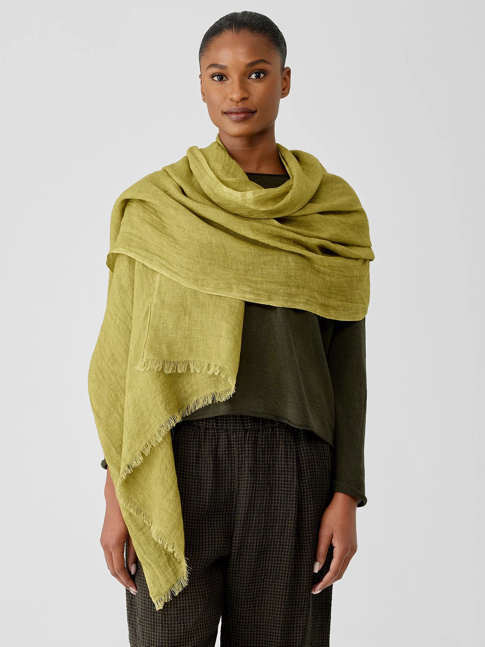 Airy Linen Gauze Scarf