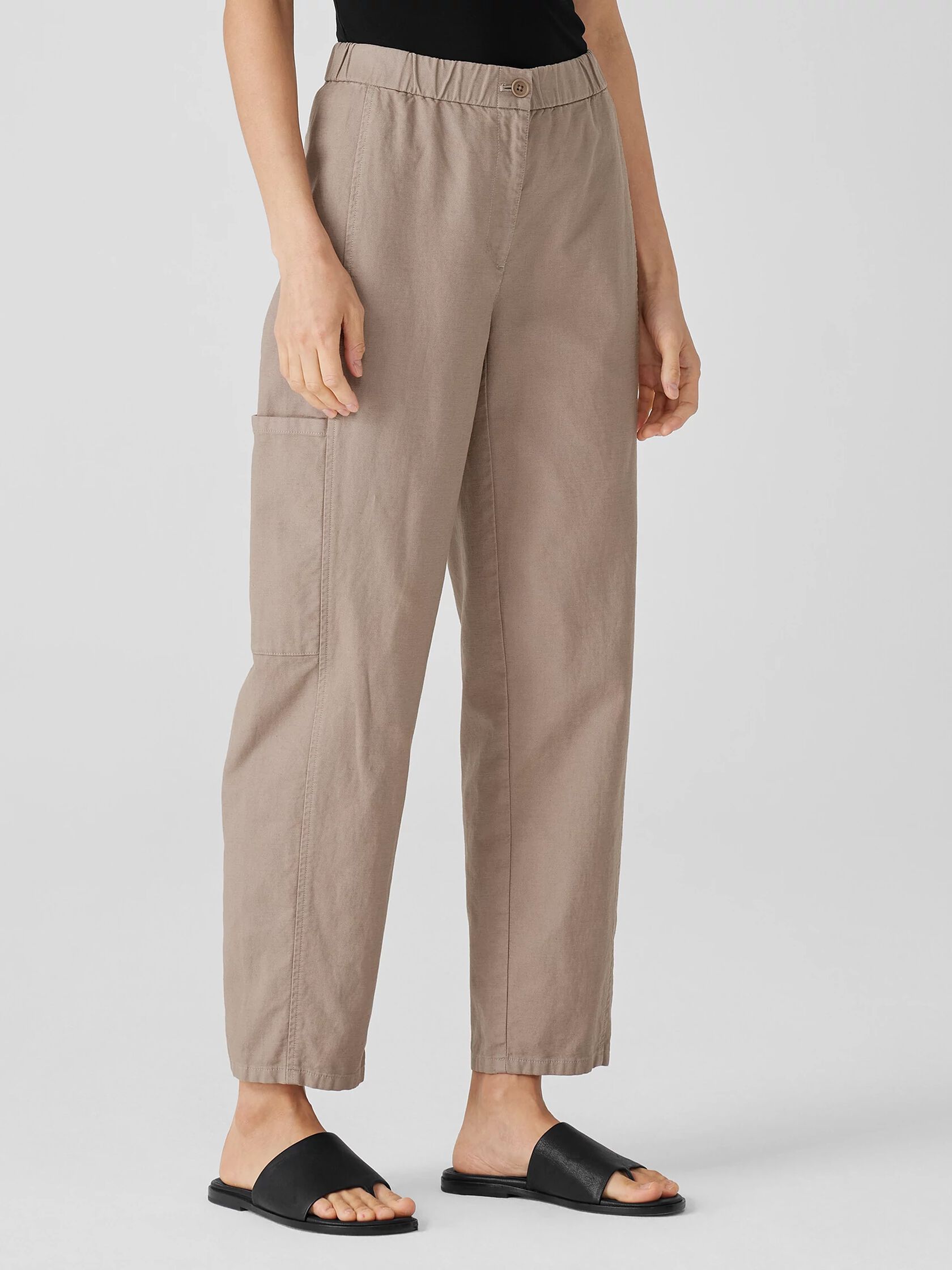 Cotton Hemp Stretch Lantern Pant