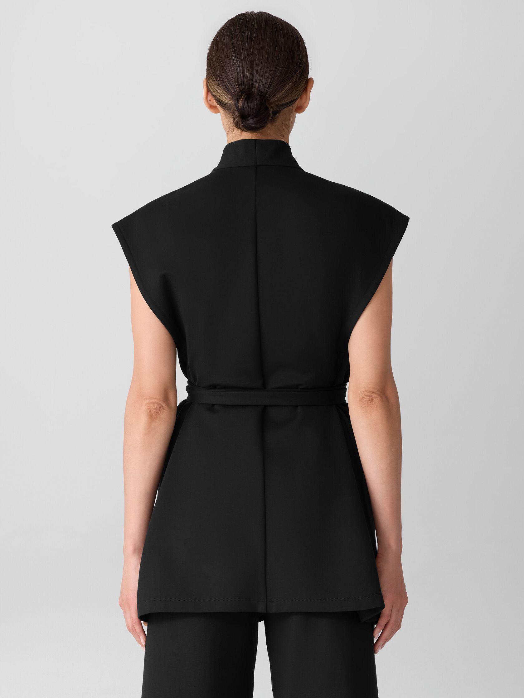 Washable Flex Ponte High Collar Vest