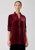 Velvet Classic Collar Long Shirt