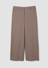 Stretch Cotton Twill Wide-Leg Trouser Pant
