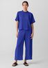 Woven Plissé Wide-Leg Pant