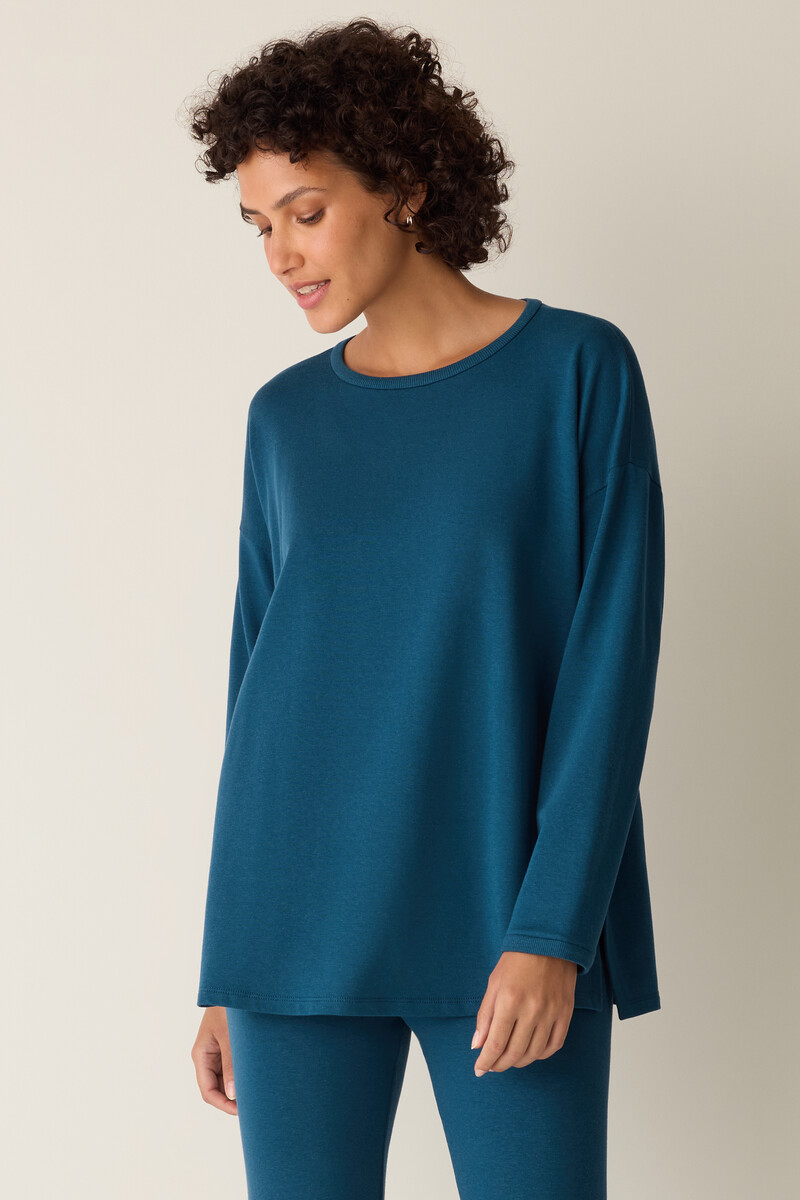 Cozy Brushed Terry Hug Long Box-Top Cozy Brushed Terry Hug Long Box-Top