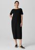 Washable Stretch Crepe Oval Dress