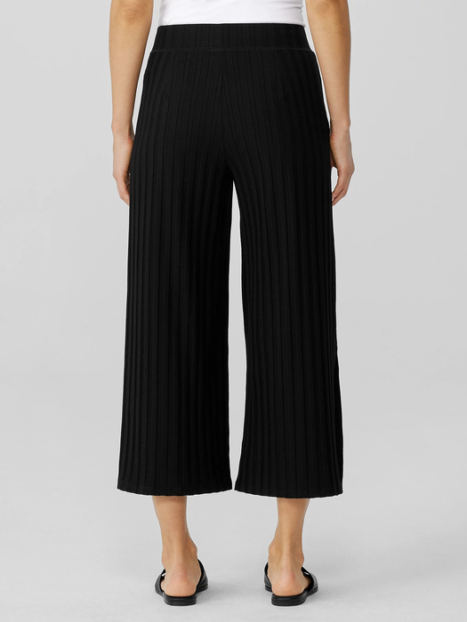 Wide Rib Stretch Slit Pant