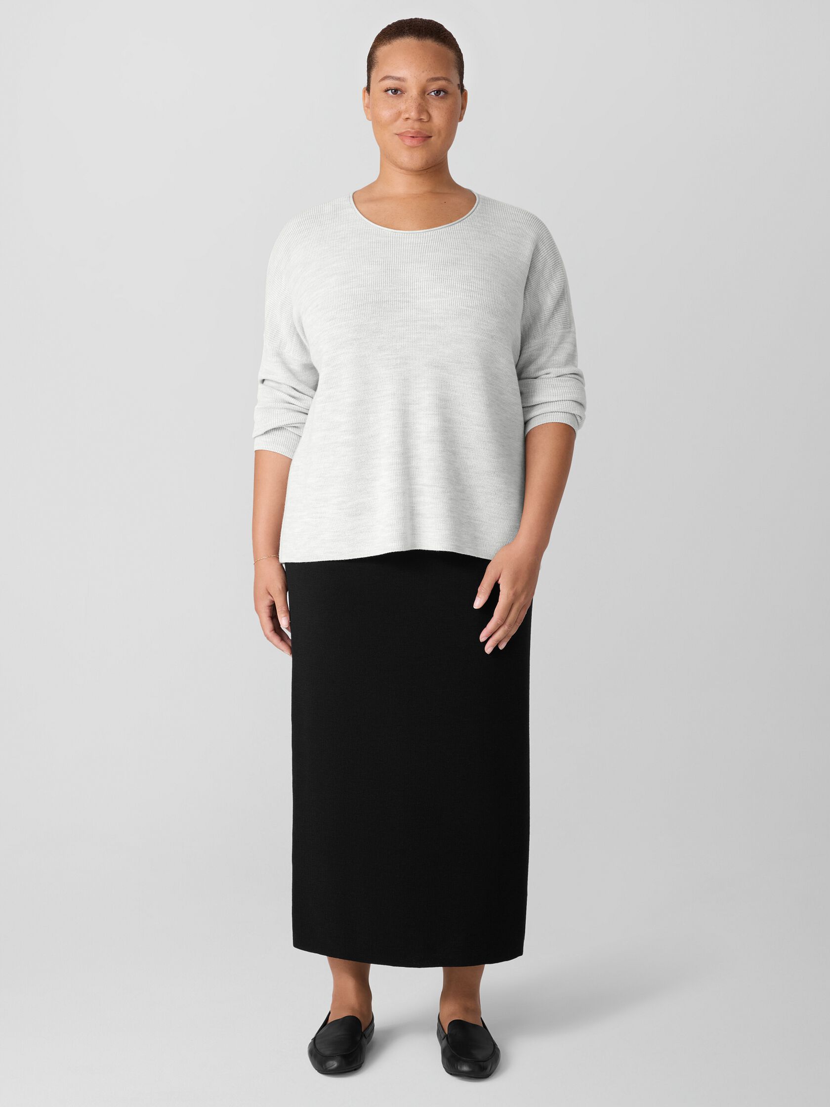 Merino Pencil Skirt in Regenerative Wool