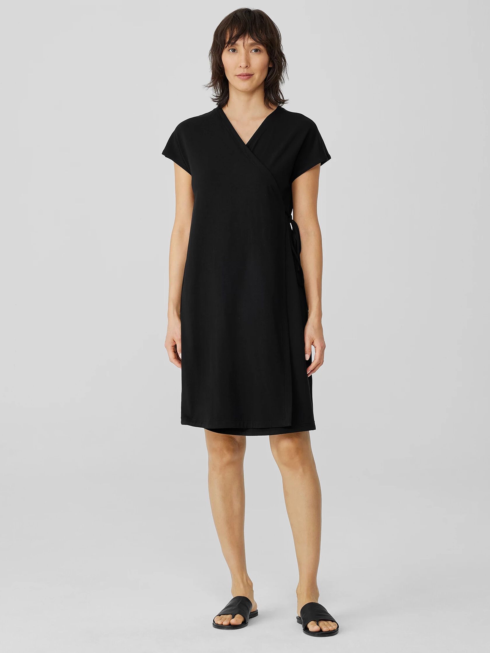 Stretch Jersey Knit Wrap Dress