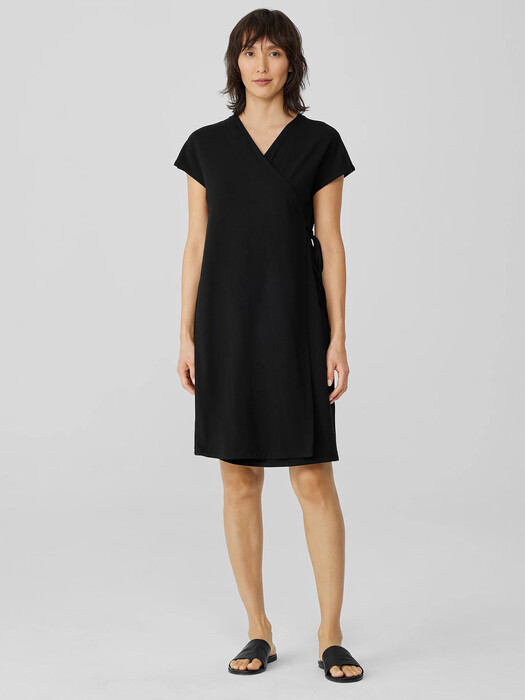 Stretch Jersey Knit Wrap Dress