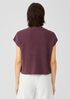 Organic Linen Cotton Mock Neck Top