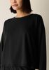 Cozy Brushed Terry Hug Round Neck Box-Top