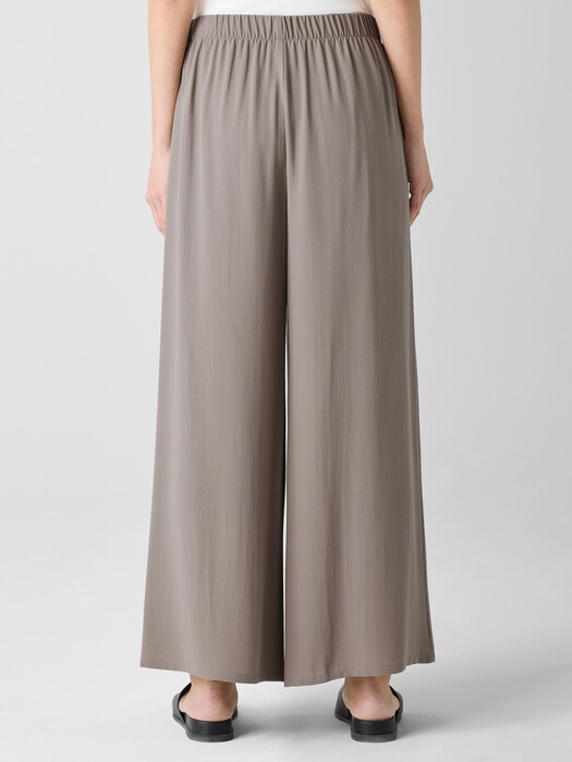 Silk Georgette Crepe Wide-Leg Pant