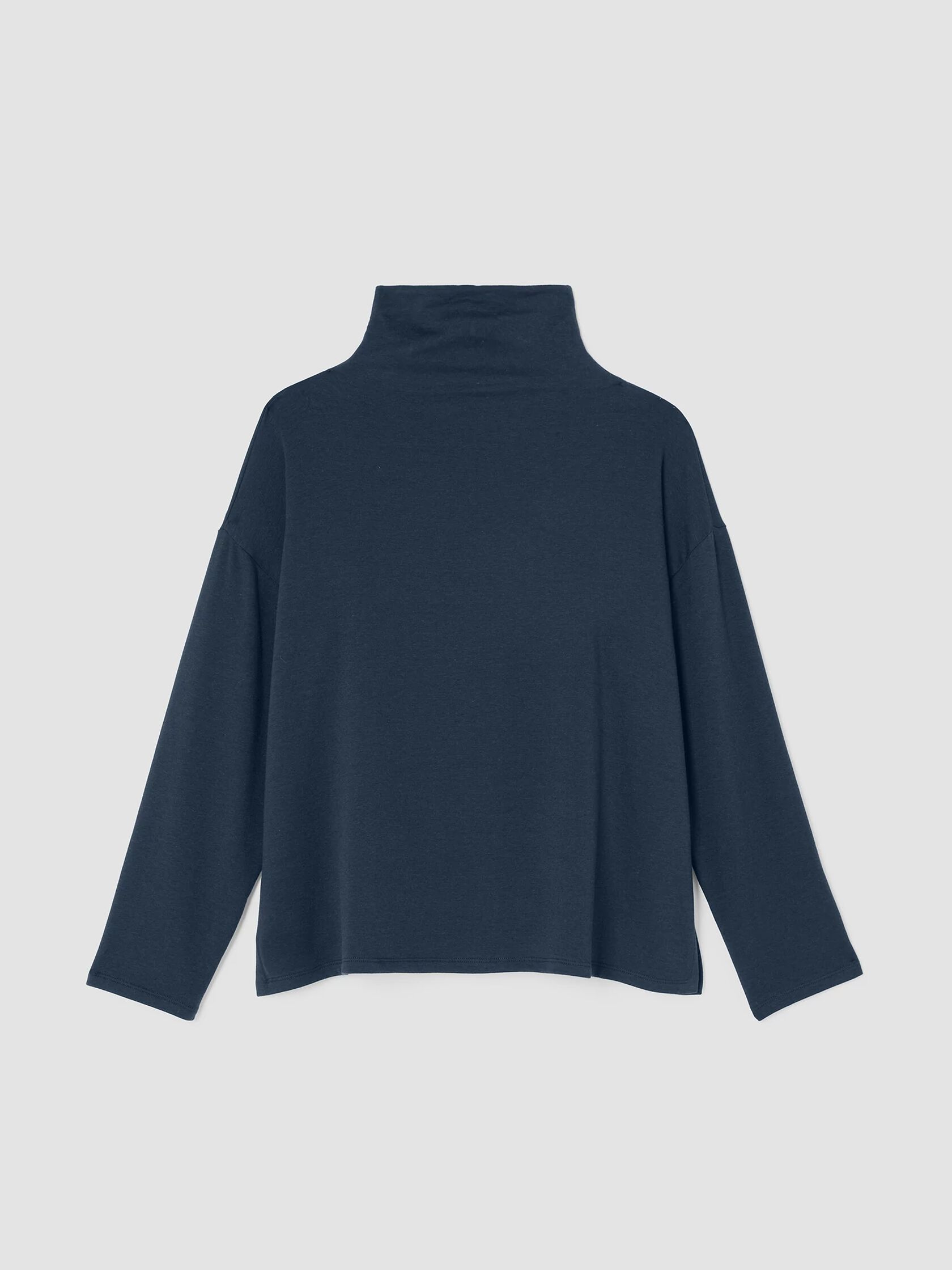 Cozy Brushed Terry Hug Funnel Neck Box-Top