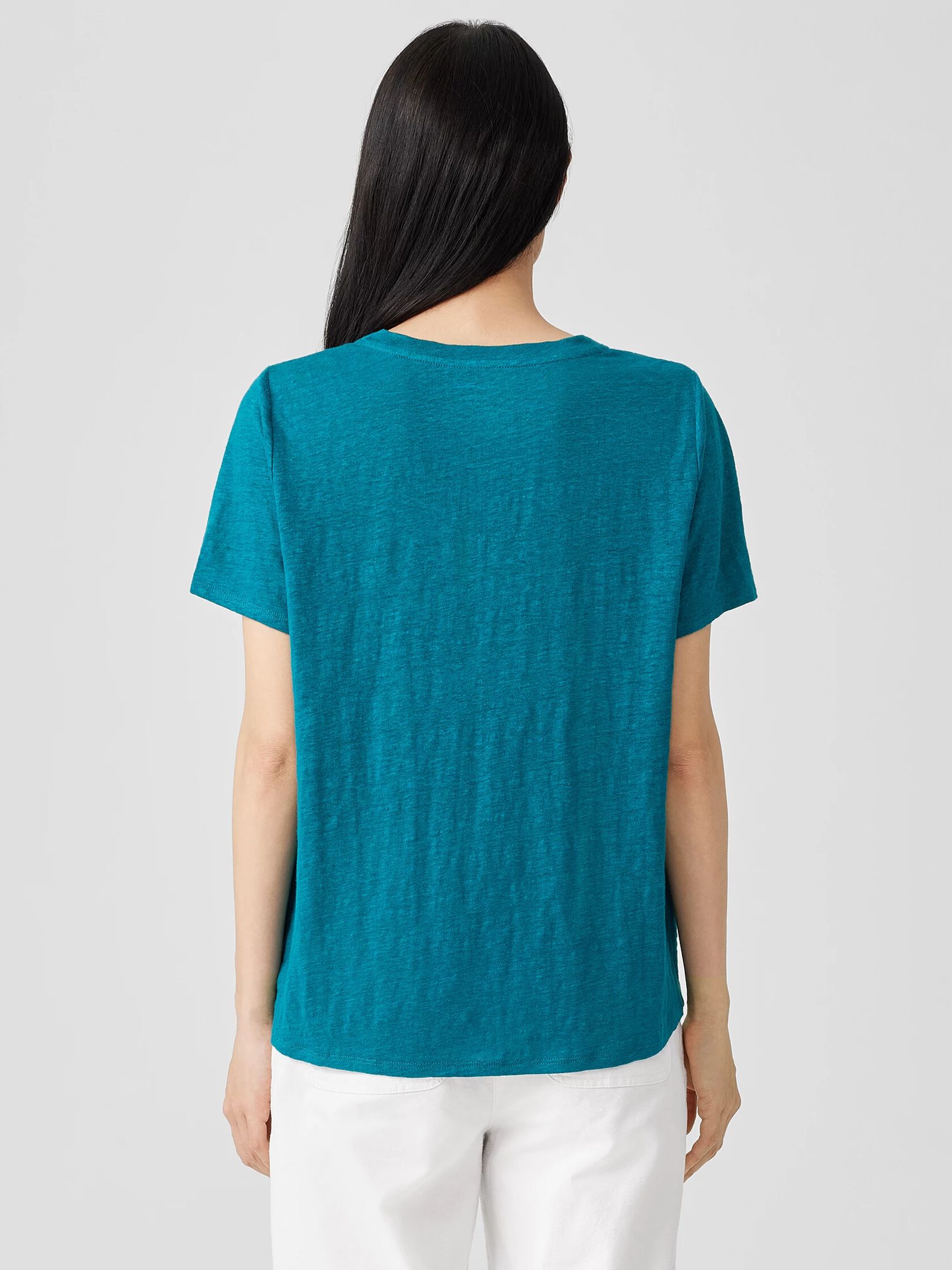 Organic Linen Jersey Crew Neck Tee
