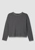 Striped Cozy Brushed Terry Box-Top
