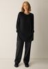 Superfine Merino Crew Neck Long Top in Regenerative Wool