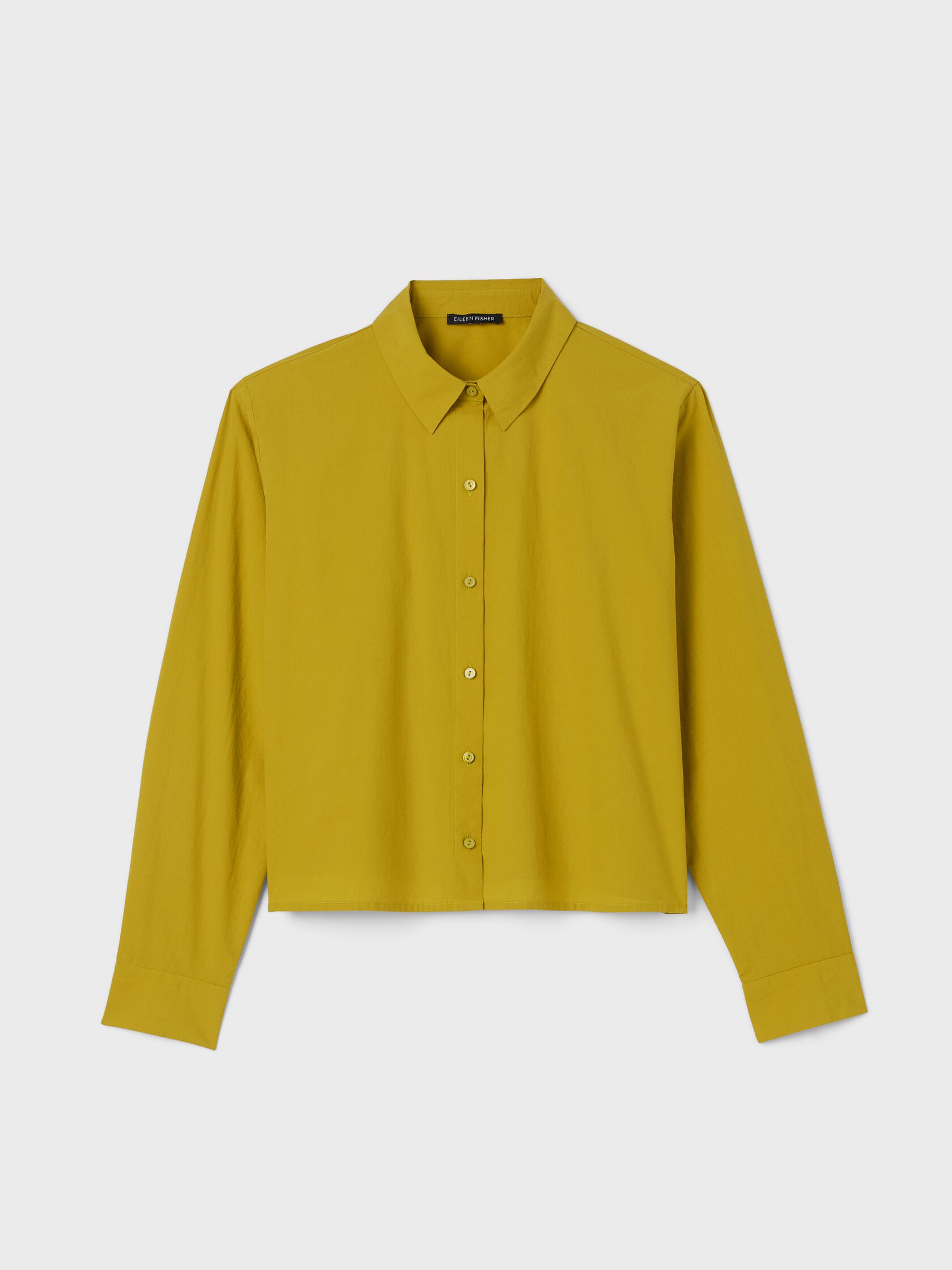 Washed Organic Cotton Poplin Classic Collar Short Shirt