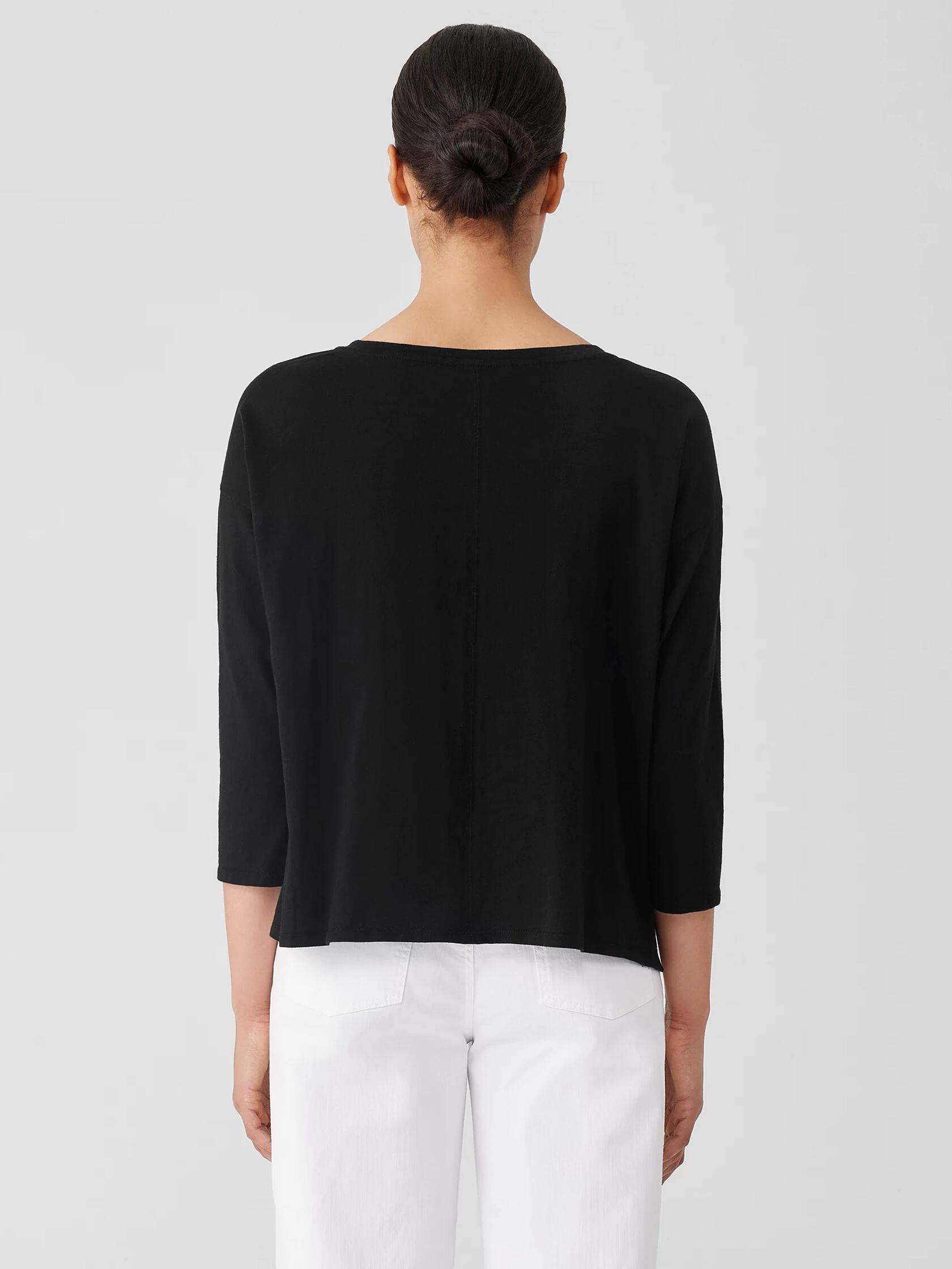 Organic Cotton Slub V-Neck Top