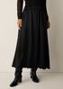 Textured Satin Bubble Hem Skirt
