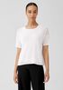 Organic Cotton Linen Slub Jewel Neck Top