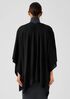 Fine Merino Jersey Poncho in Regenerative Wool