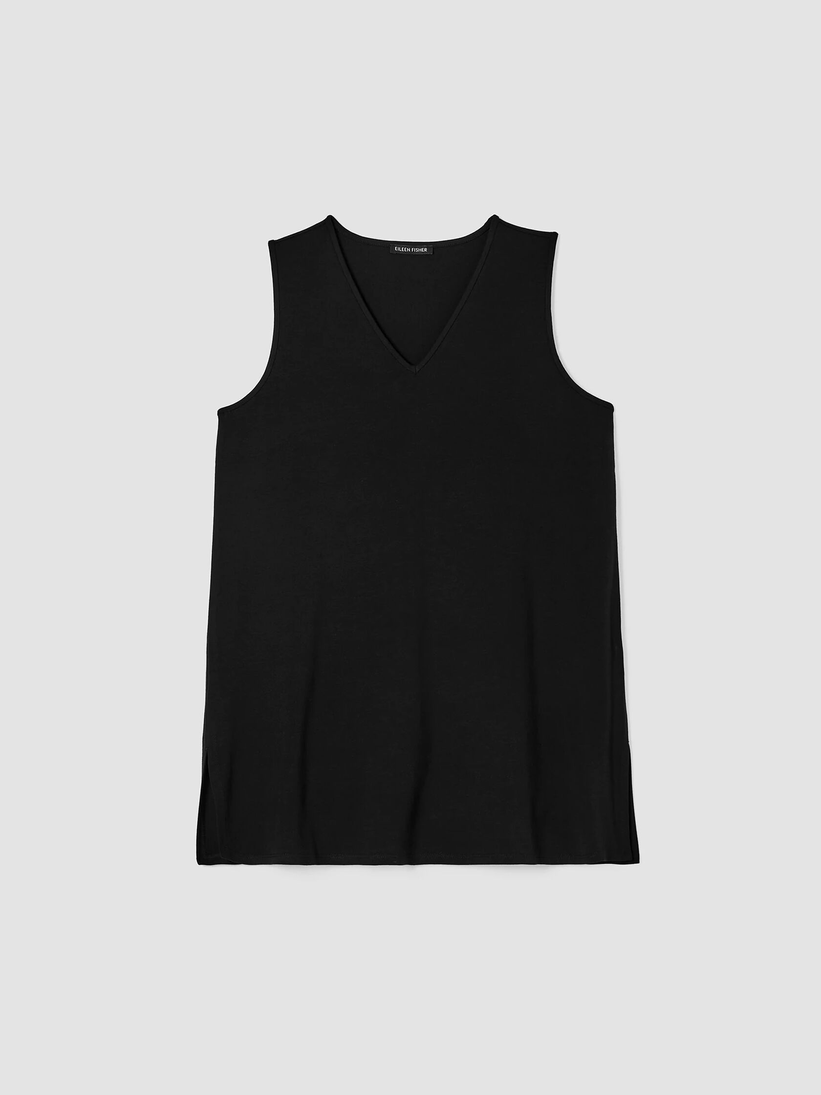 Stretch Jersey Knit V-Neck Tank