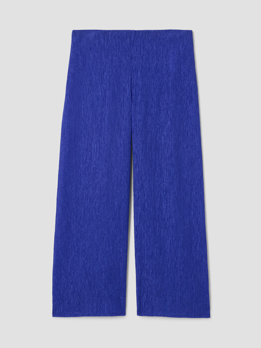 Woven Plissé Wide-Leg Pant