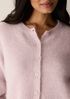 Mohair Plush M&eacute;lange Crew Neck Cardigan