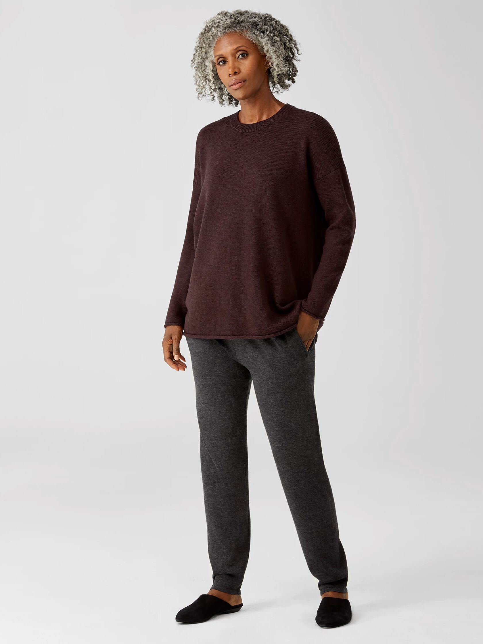 Merino Crew Neck Tunic in Regenerative Wool