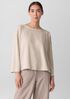 Striped Organic Cotton Slub Bateau Neck Top