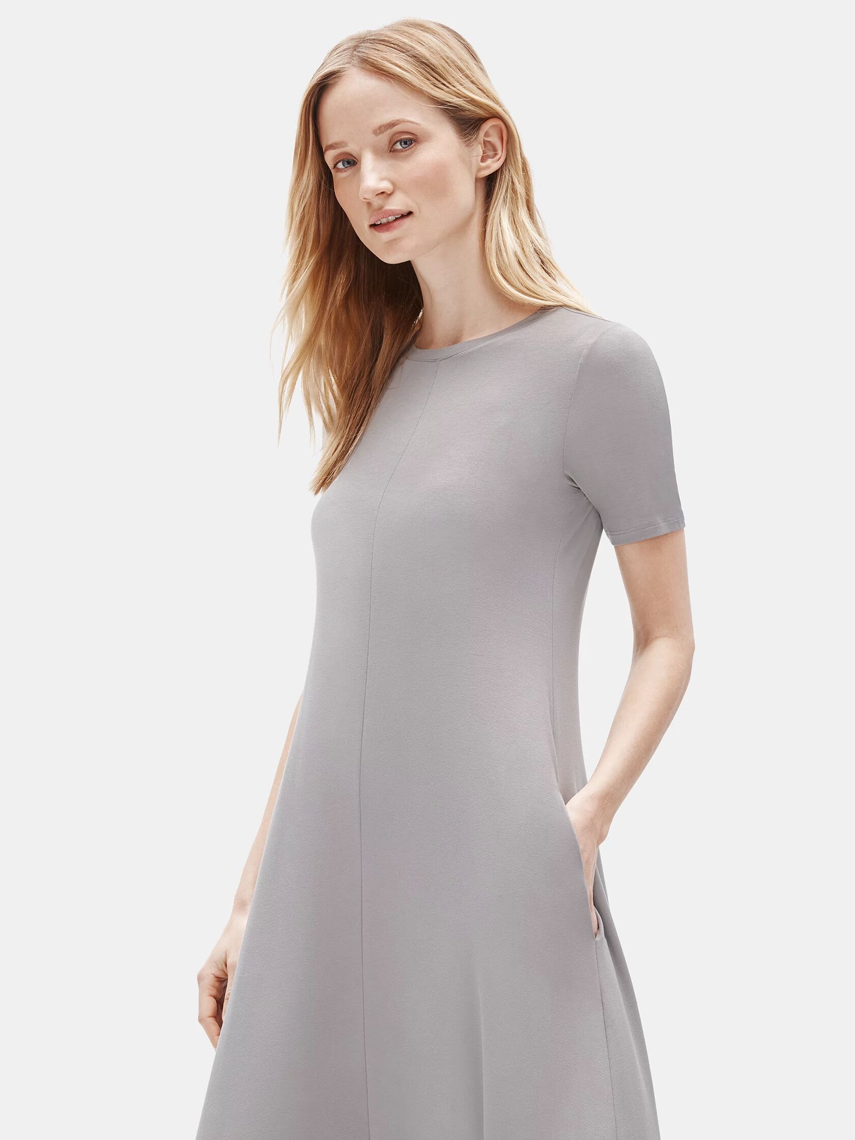 Fine Jersey Crew Neck Maxi Dress