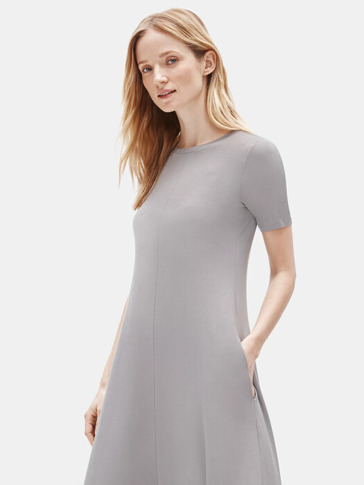 Fine Jersey Crew Neck Maxi Dress