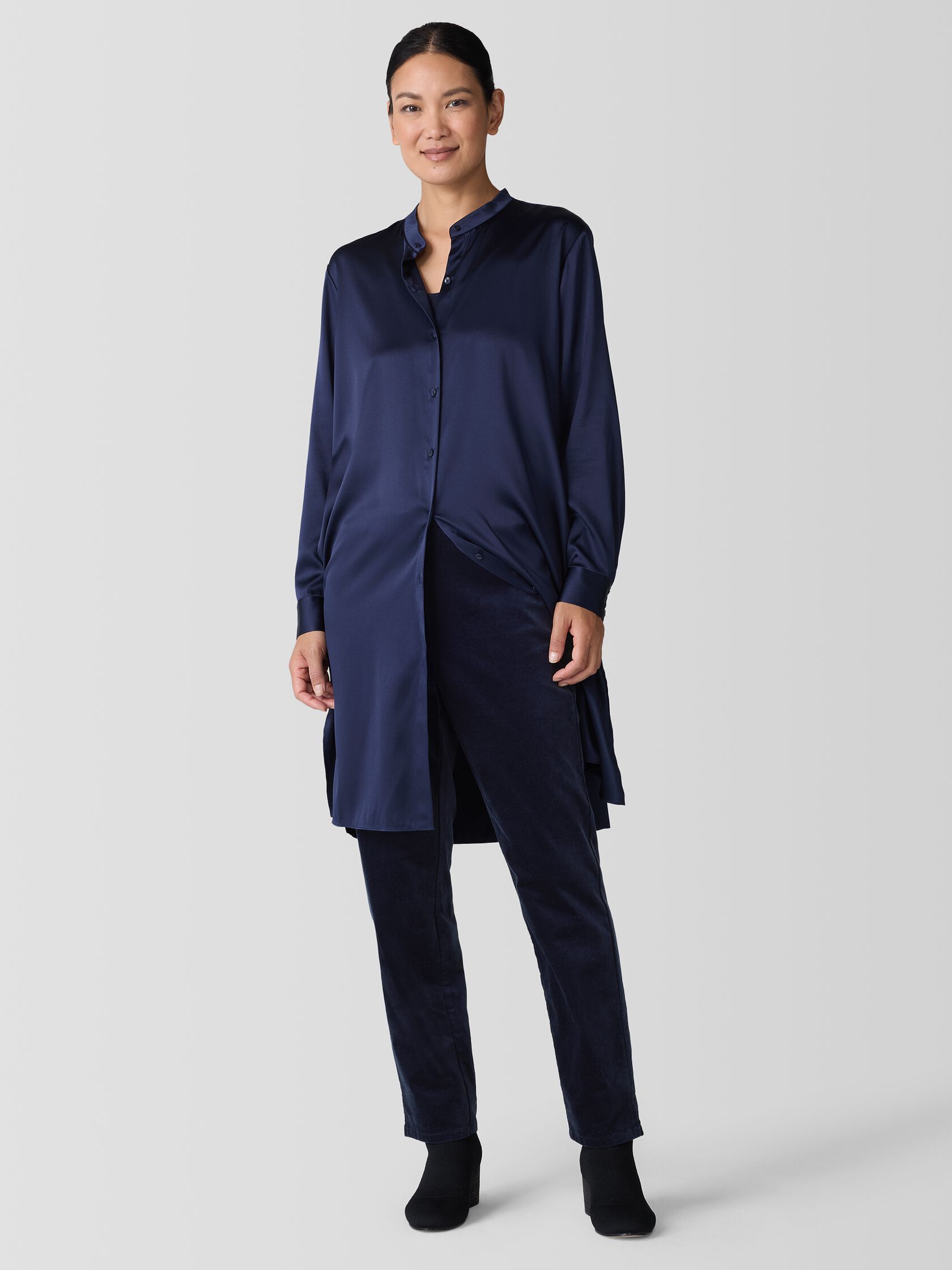Organic Cotton Stretch Velveteen Slim Pant