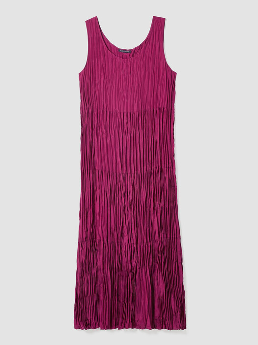 Crushed Silk Tiered Dress