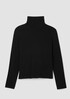 Stretch Silk Jersey Turtleneck Top