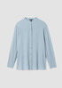 Silk Georgette Crepe Mandarin Collar Shirt