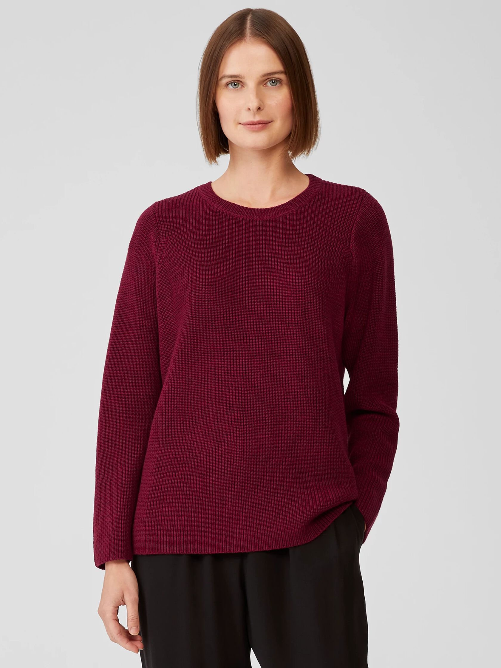 Merino Crew Neck Top in Responsible Wool