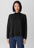 Cozy Brushed Terry Hug Mock Neck Top