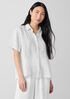 Puckered Organic Linen Short-Sleeve Shirt