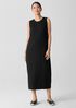Stretch Jersey Knit Round Neck Dress