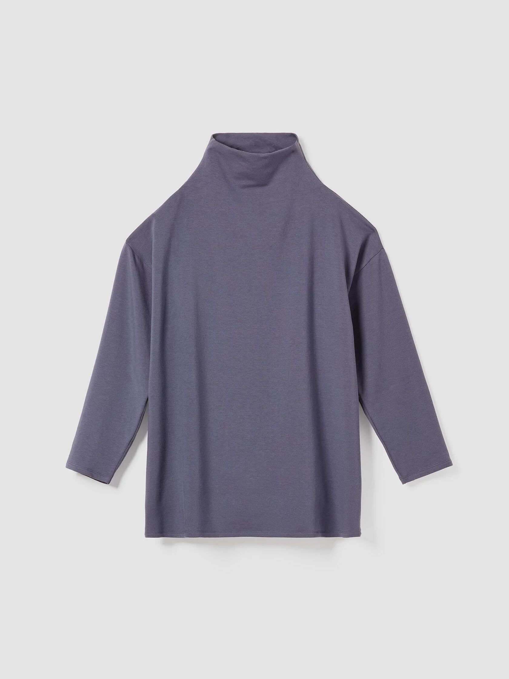 Cozy Brushed Terry Hug Funnel Neck Top