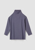 Cozy Brushed Terry Hug Funnel Neck Top