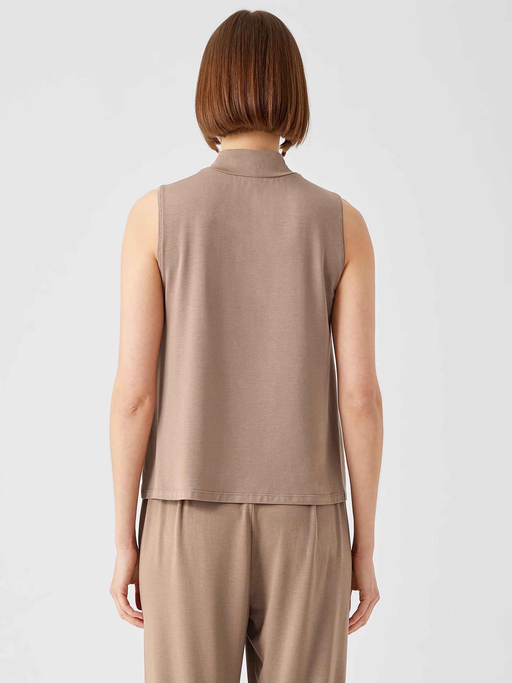 Fine Jersey Mock Neck Tank