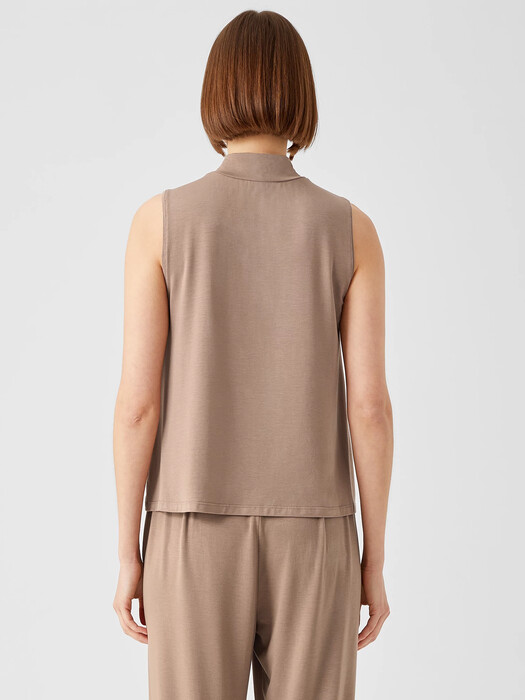 Fine Jersey Mock Neck Tank