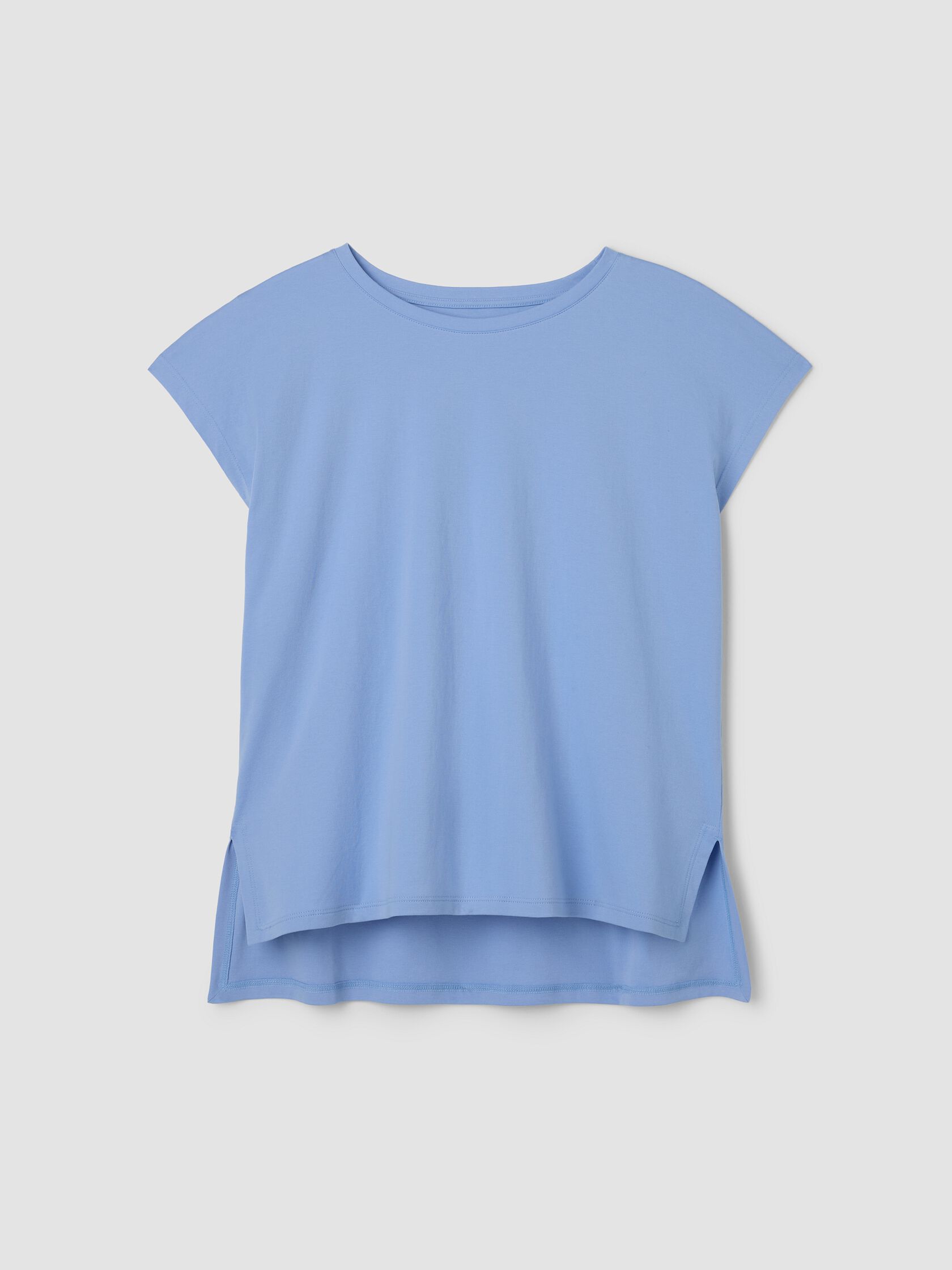 Organic Cotton Interlock Jewel Neck Sleep Tee