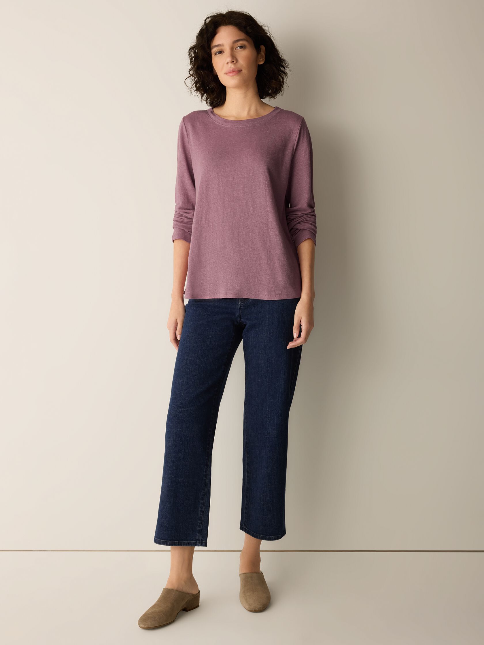 Organic Linen Jersey Long-Sleeve Tee