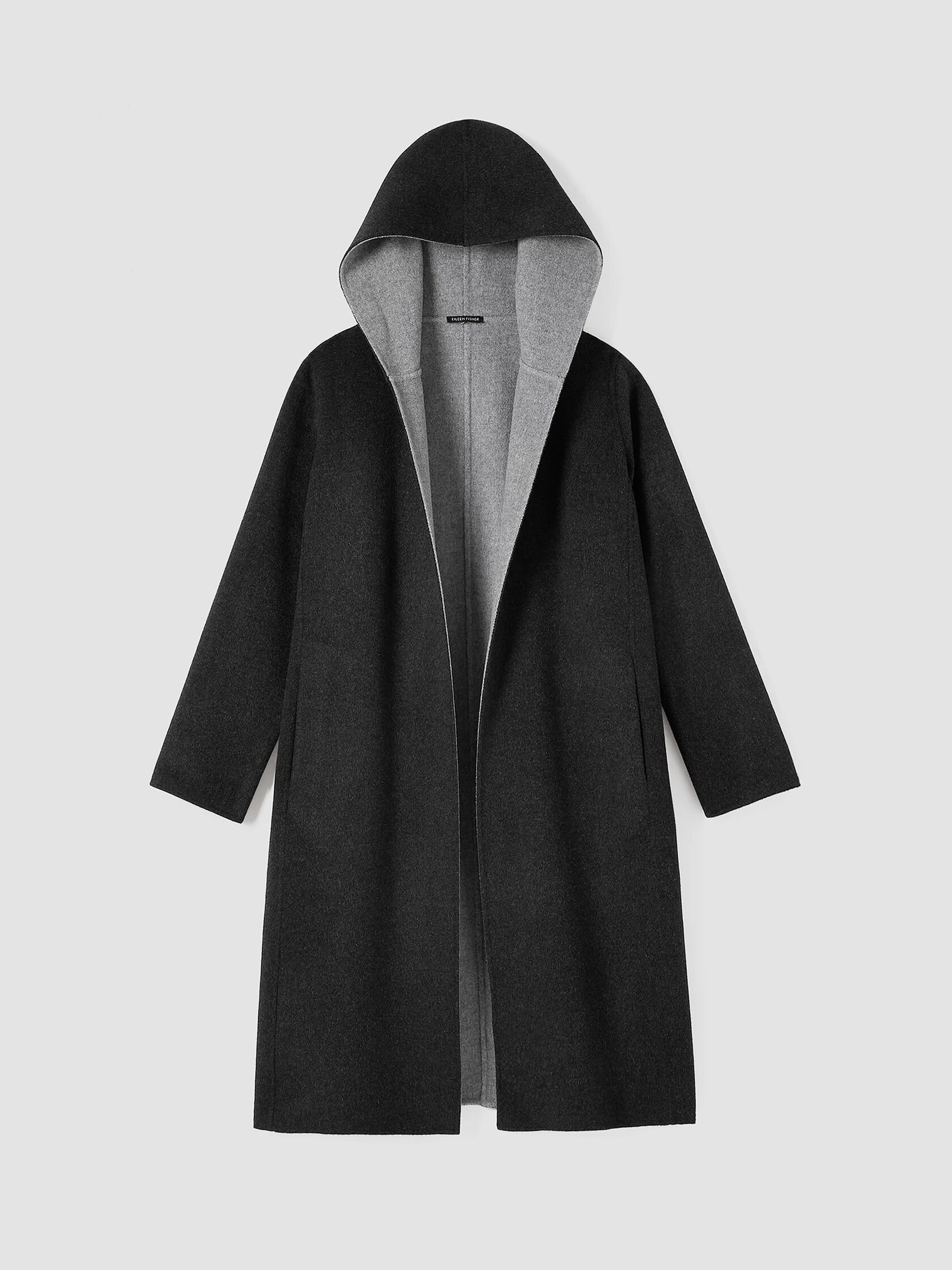 Doubleface Wool Cashmere Hooded Coat