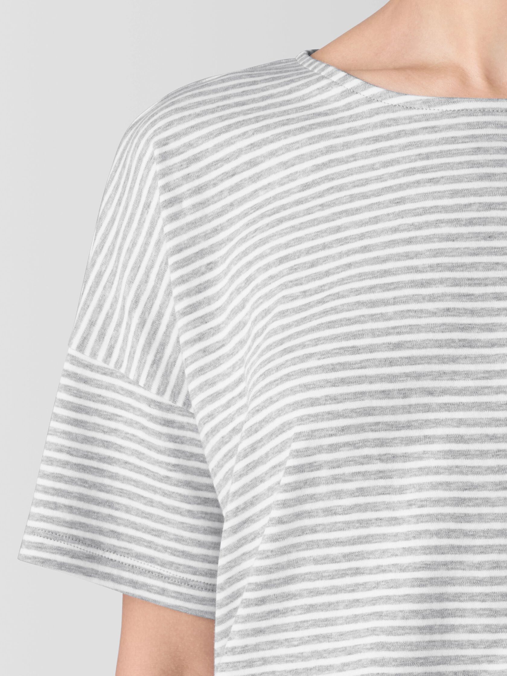 Striped Organic Cotton Interlock Sleep Tee