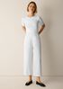 Organic Cotton Pucker Wide-Leg Pant