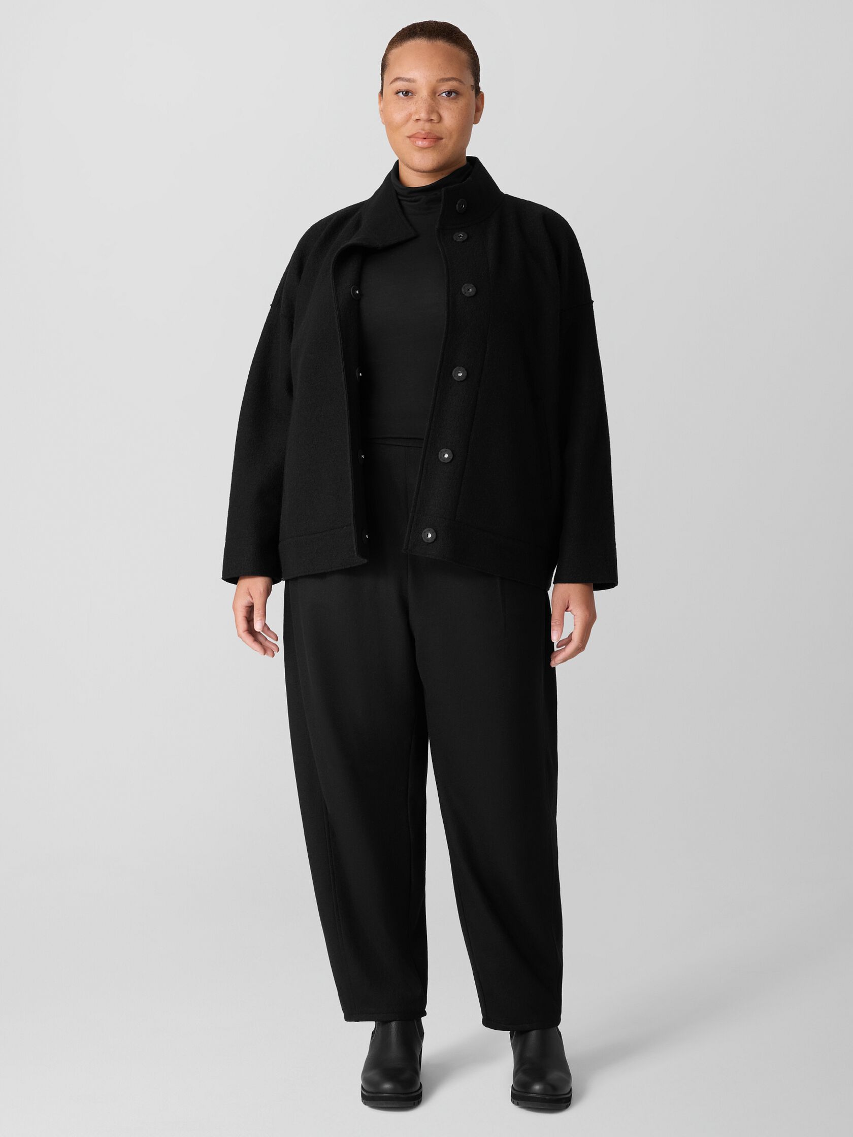 Felted Wool Jersey Lantern Pant in Regenerative Wool