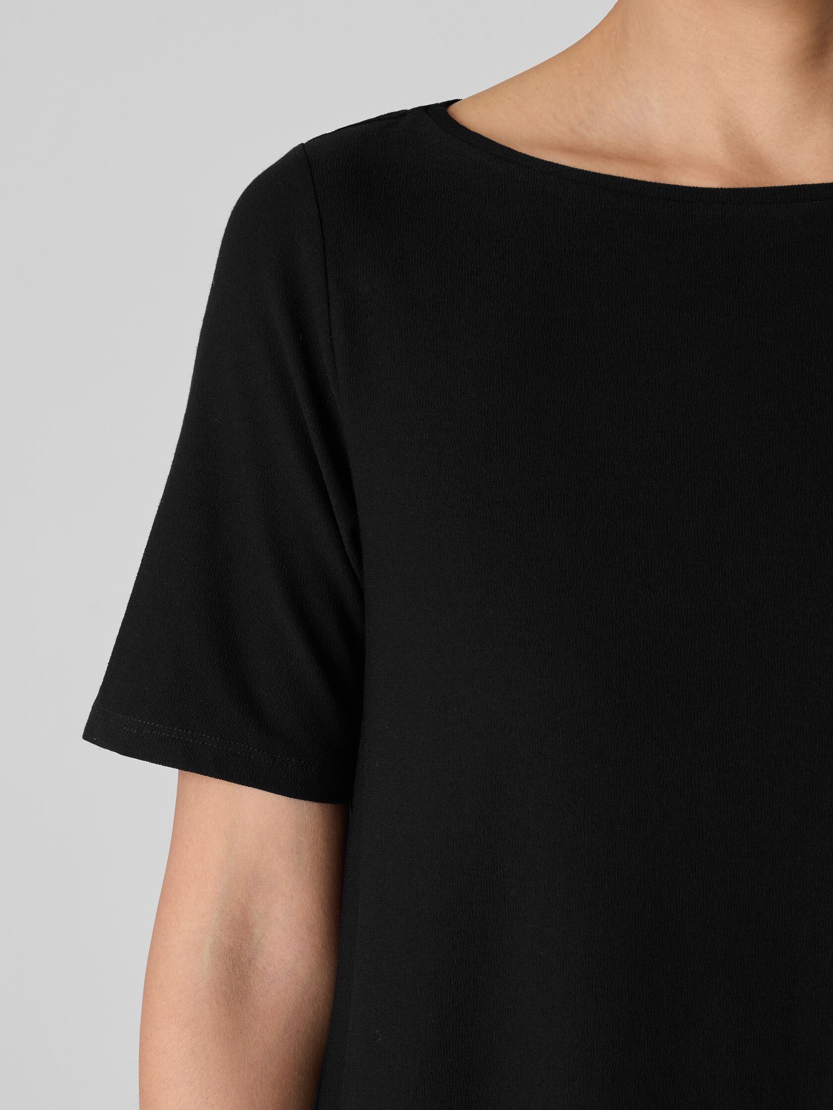 Washable Stretch Crepe Oval Dress